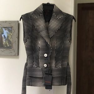 Escada black & white vest/jacket